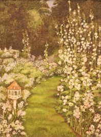 Flowers along a path